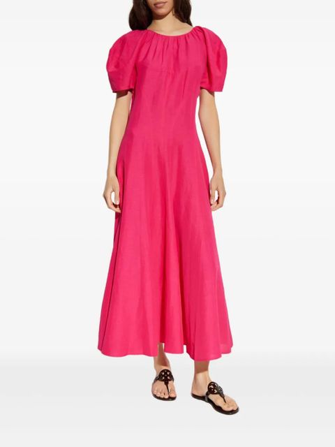 Tory Burch balloon-sleeve midi dress - Pink