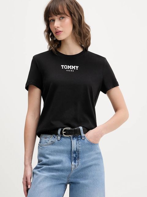 Tommy Jeans t-shirt bawełniany damski kolor czarny DW0DW21842 - zdjęcie produktu nr 1