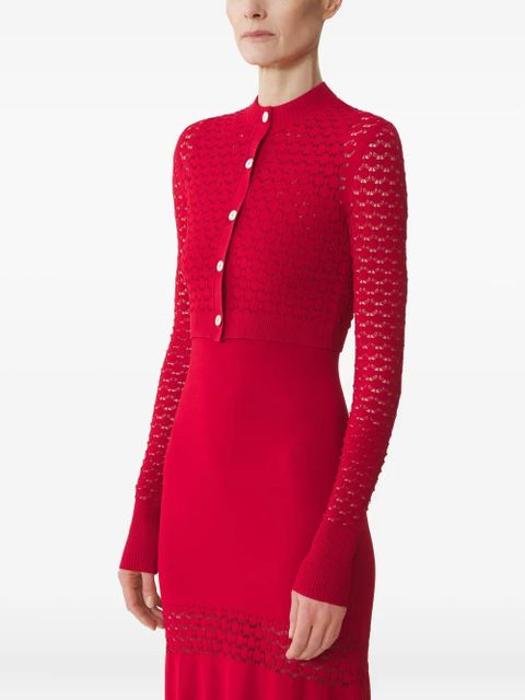 Lanvin openwork cardigan - 354 RED - zdjęcie produktu nr 2