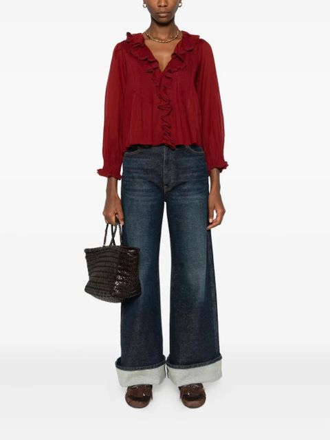 DÔEN Hardy ruffled blouse - Red