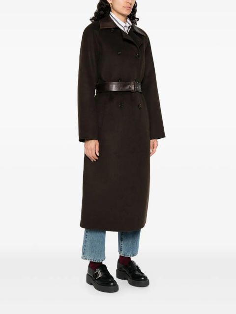 SANDRO double-breasted coat - Brown