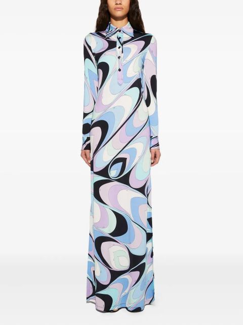 PUCCI onde-print shirt dress - Blue - zdjęcie produktu nr 2