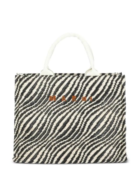Marni zebra print handle shoulder bag - Black - zdjęcie produktu nr 1