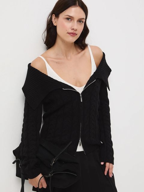 Medicine kardigan damskie kolor czarny - zdjęcie produktu nr 1