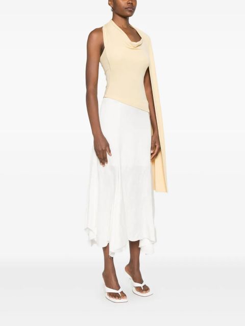 Aya Muse asymmetric draped-detail blouse - Neutrals - zdjęcie produktu nr 2