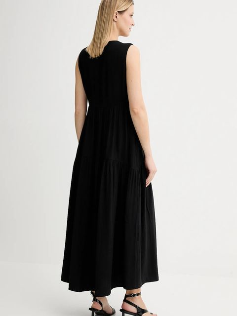Gestuz sukienka kolor czarny maxi rozkloszowana 10910441