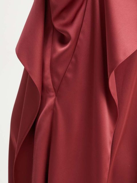 Stine Goya sukienka kolor bordowy midi rozkloszowana SG5862