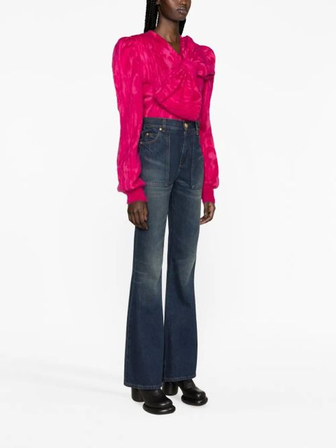 Balmain high-rise flared jeans - Blue