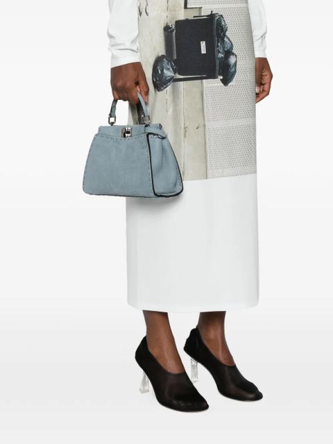 FENDI mini Peekaboo tote bag - Blue - zdjęcie produktu nr 2