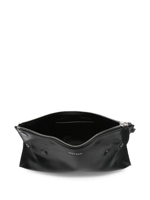 Alexander McQueen Manta zip clutch bag - Black