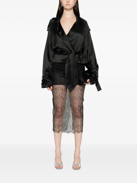 The Frankie Shop Alrose lace midi skirt - Black