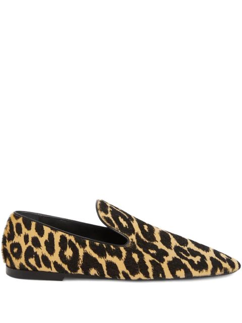 Jil Sander leopard-print loafers - Brown - zdjęcie produktu nr 1