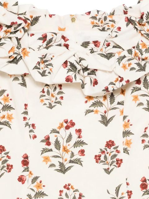 Agua By Agua Bendita floral print tiered dress - Neutrals