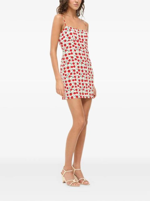 STAUD Remington tomato-print slip dress - Neutrals - zdjęcie produktu nr 2