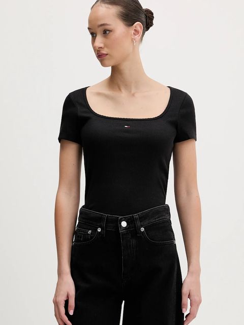 Tommy Jeans t-shirt damski kolor czarny DW0DW21837 - zdjęcie produktu nr 1