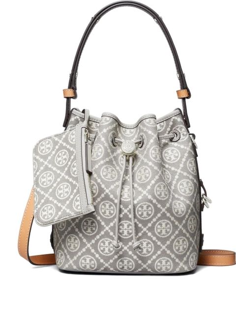 Tory Burch monogram bucket bag - Grey - zdjęcie produktu nr 1