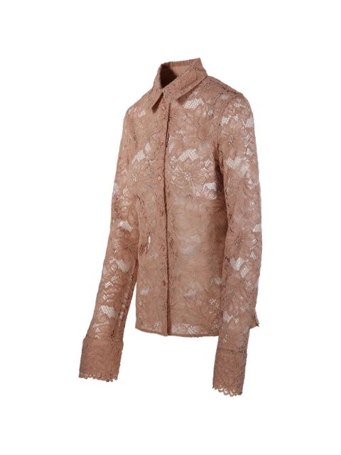 Sportmax Dentice lace shirt - Neutrals