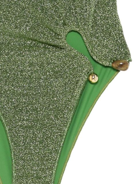 Oséree Lumière one-shoulder swimsuit - Green