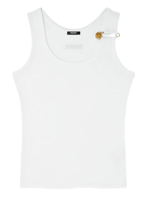 Versace Safety Pin ribbed tank top - White - zdjęcie produktu nr 1