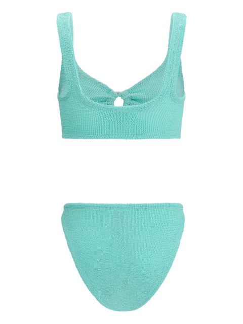 Hunza G Julia ring-detail textured bikini - Blue - zdjęcie produktu nr 2