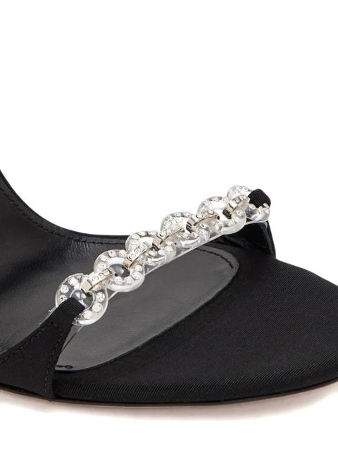 Aquazzura 105mm embellished stiletto heeled sandals - Black