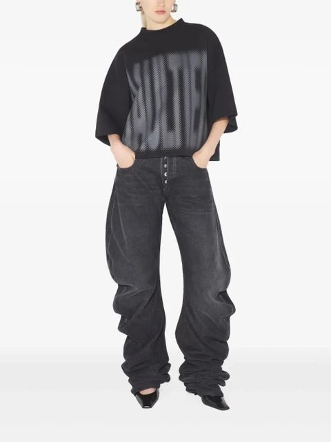 Jean Paul Gaultier halftone-logo print T-shirt - Black - zdjęcie produktu nr 2