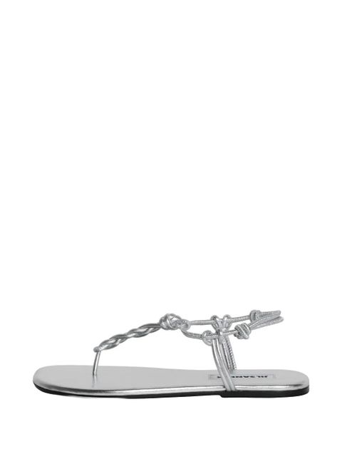 Jil Sander knot-strap flat sandals - Grey - zdjęcie produktu nr 1