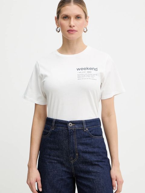 Weekend Max Mara t-shirt bawełniany TENUE damski kolor biały 2615971051600 - zdjęcie produktu nr 1