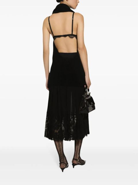 Dolce & Gabbana fisherman's rib-knit wool vest - Black