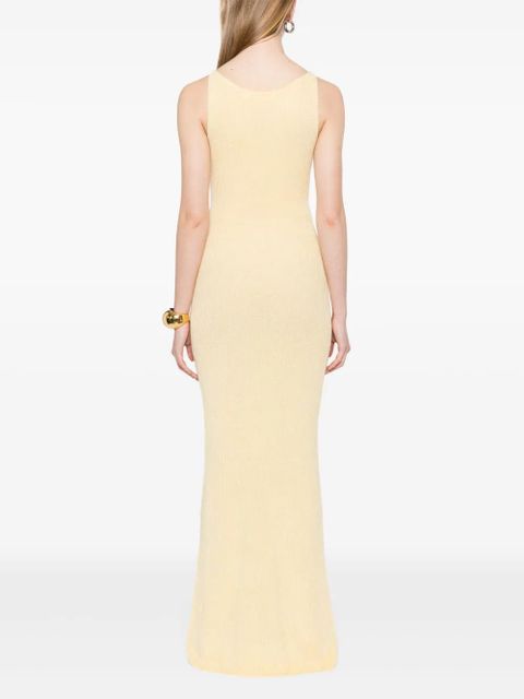 Aya Muse ribbed-knit maxi dress - Yellow