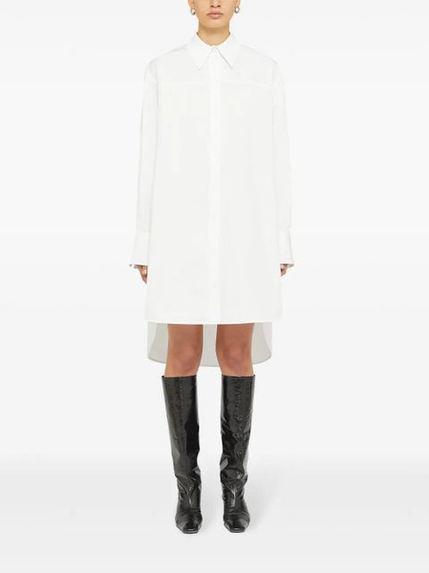 Jil Sander long-sleeve cotton shirt dress - White