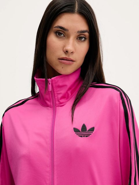 adidas Originals bluza Firebird damska kolor różowy z aplikacją JX7866