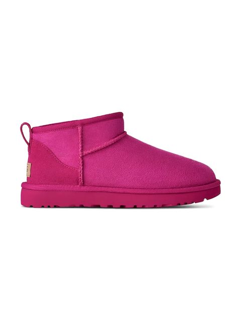 UGG śniegowce zamszowe Classic Ultra Mini kolor różowy 1116109.DNY - zdjęcie produktu nr 1