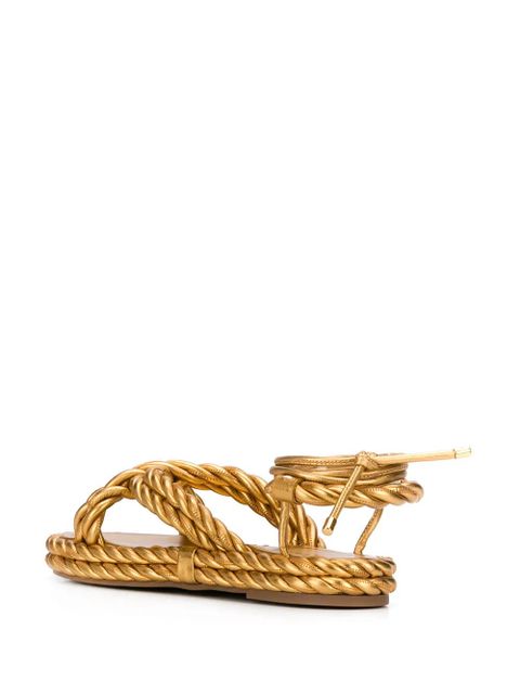 Valentino Garavani The Rope sandals - Gold