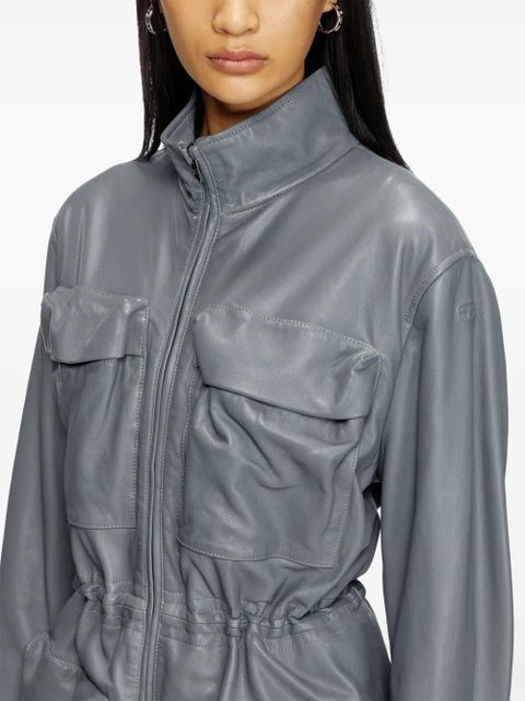 Diesel L-Wen leather jacket - Grey