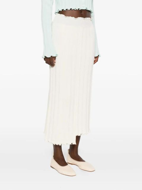 Jil Sander asymmetric midi skirt - Neutrals