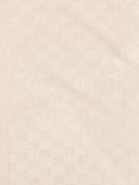 Max Mara MXAPEDONE logo pattern scarf - Neutrals