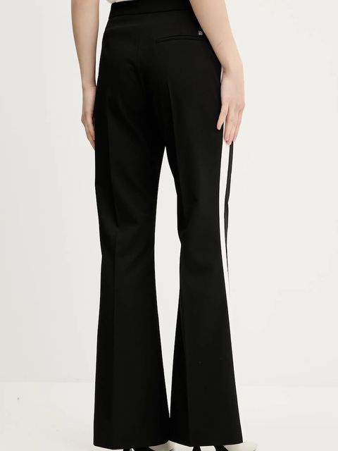 HUGO spodnie damskie kolor czarny dzwony high waist 50544753