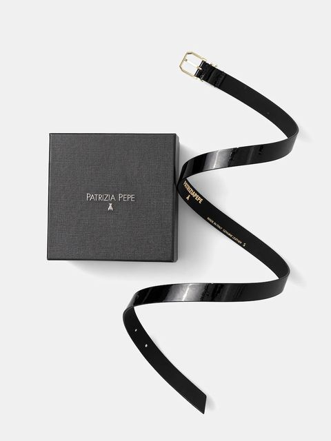 Patrizia Pepe pasek skórzany damski kolor czarny 8W0045 L125