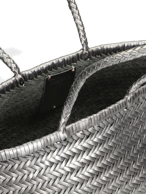 DRAGON DIFFUSION woven handle tote bag - Silver - zdjęcie produktu nr 2