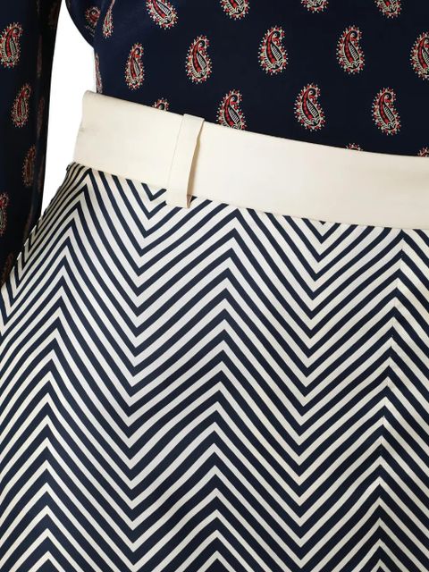 Valentino Garavani pleated silk midi skirt - White