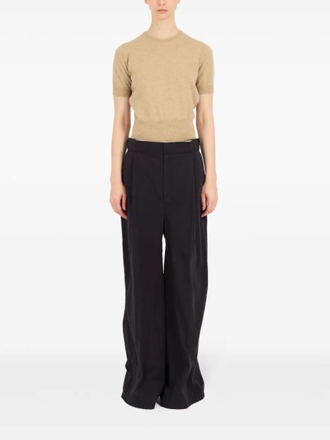 Maison Margiela four-stitch logo palazzo trousers - Black - zdjęcie produktu nr 2