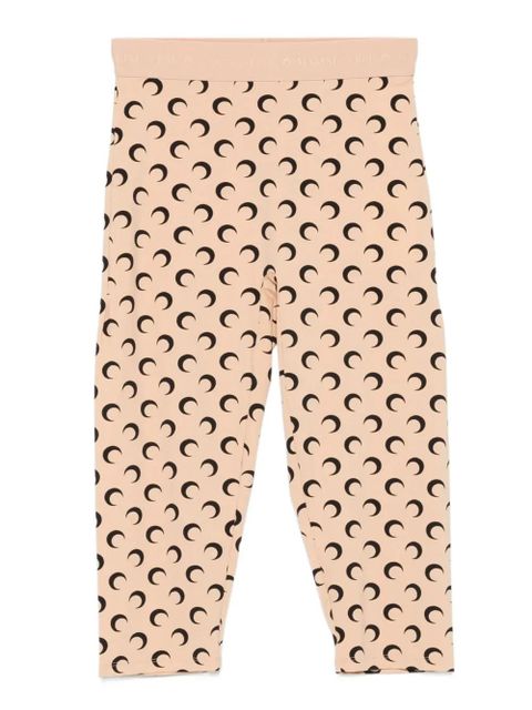 Marine Serre moon-print cropped trousers - Neutrals - zdjęcie produktu nr 1