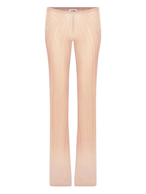 Jean Paul Gaultier Spiral-print mesh trousers - Neutrals - zdjęcie produktu nr 1