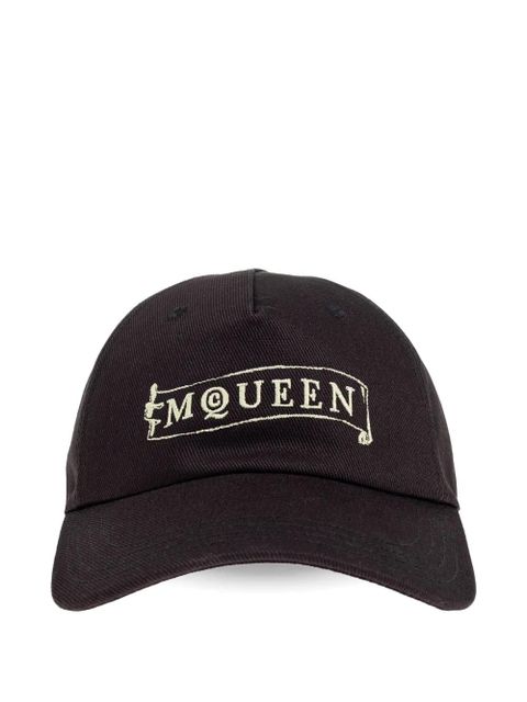 Alexander McQueen embroidered-logo baseball cap - Black - zdjęcie produktu nr 1