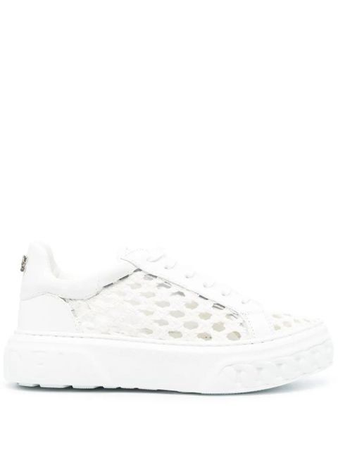 Casadei cut-out low-top leather sneakers - White - zdjęcie produktu nr 1
