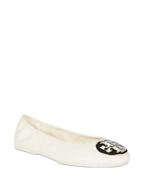Tory Burch Reva logo-plaque ballet flats - Neutrals