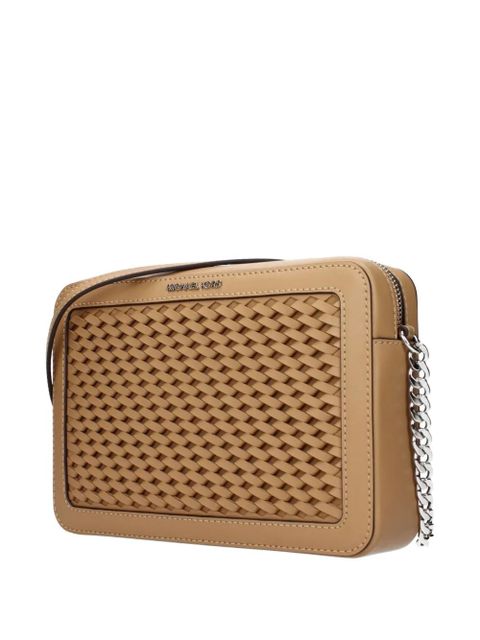 Michael Kors large Jet Set leather crossbody bag - Neutrals