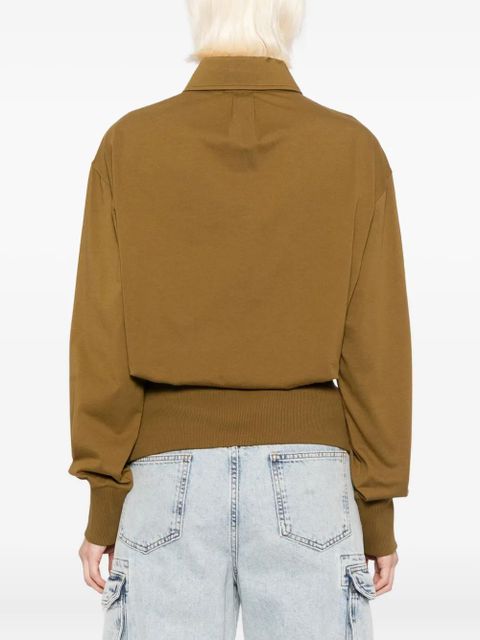 The Attico logo-embroidered shirt - Brown