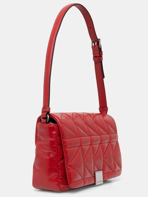 Karl Lagerfeld torebka skórzana kolor czerwony A1W30394 - zdjęcie produktu nr 2